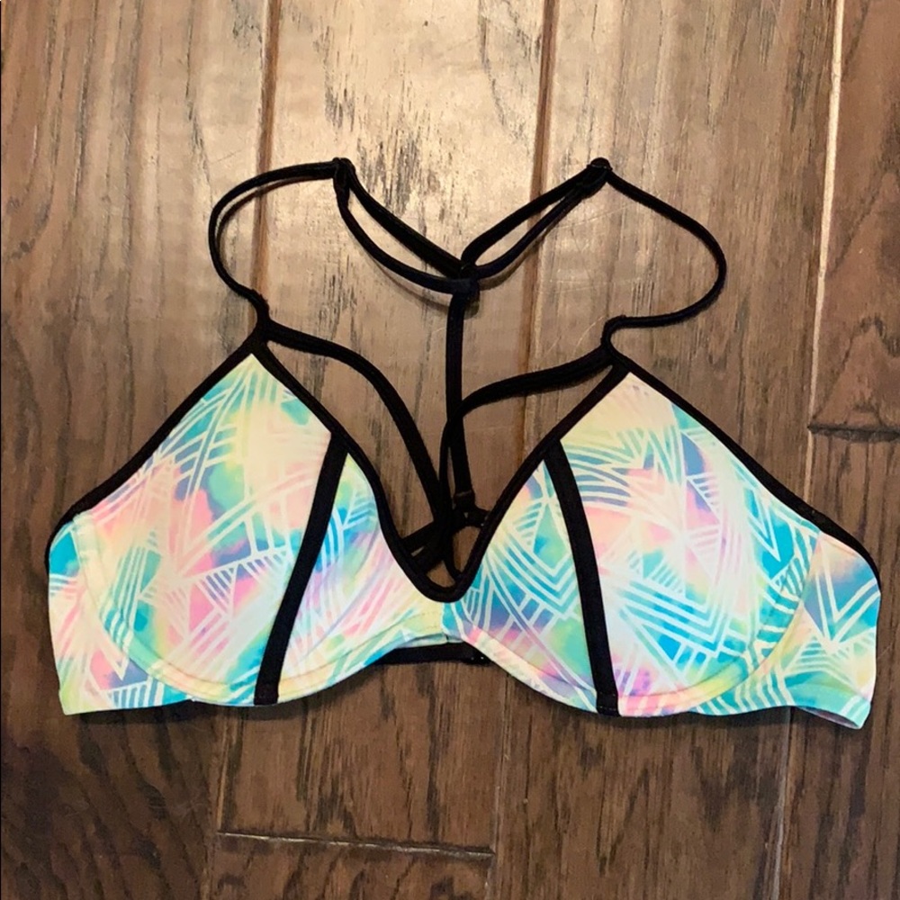 Like new rave tie-dye strap bathing suit top VS M